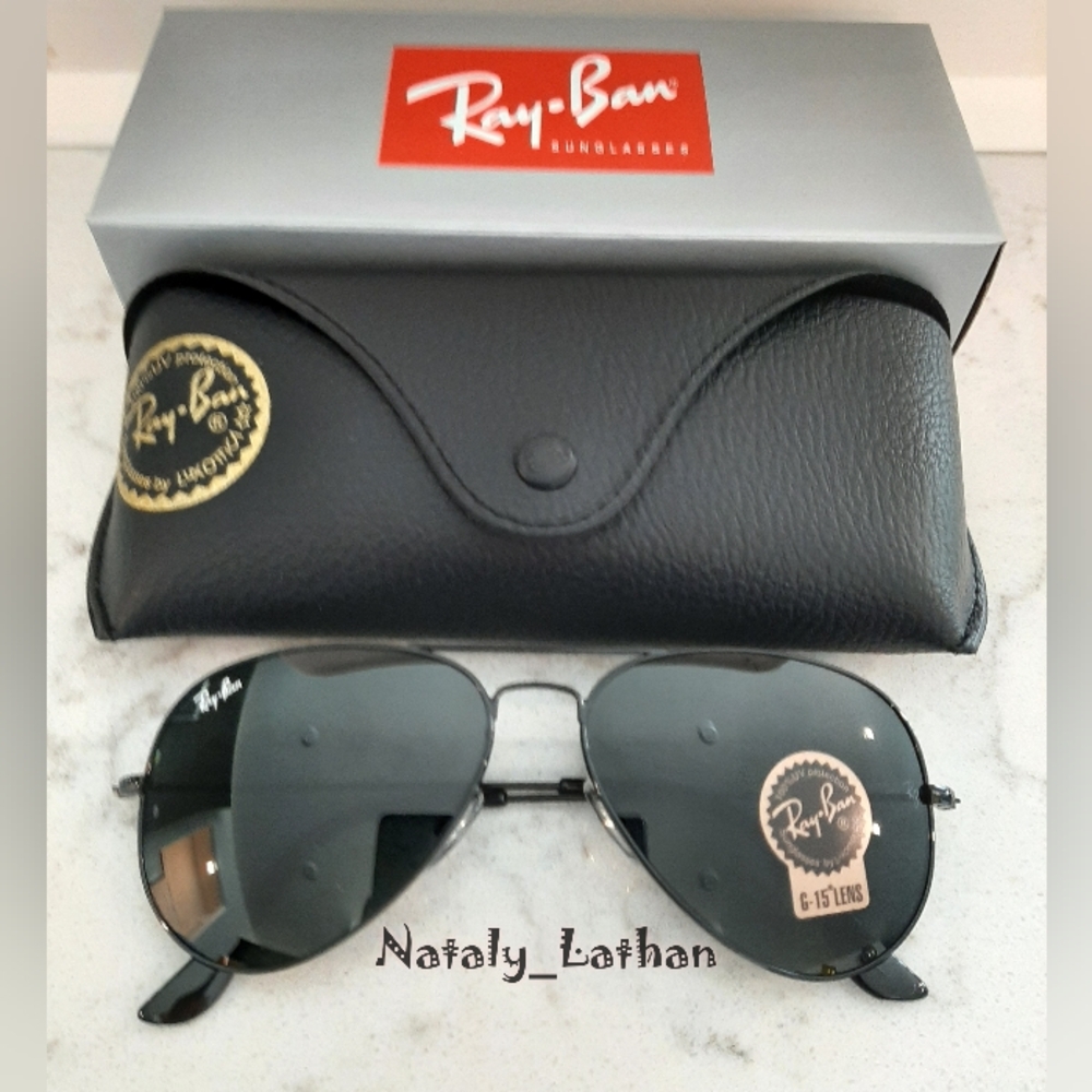 Ray-Ban (Store Display) Aviator All Black RB3025 - Picture 8 of 11
